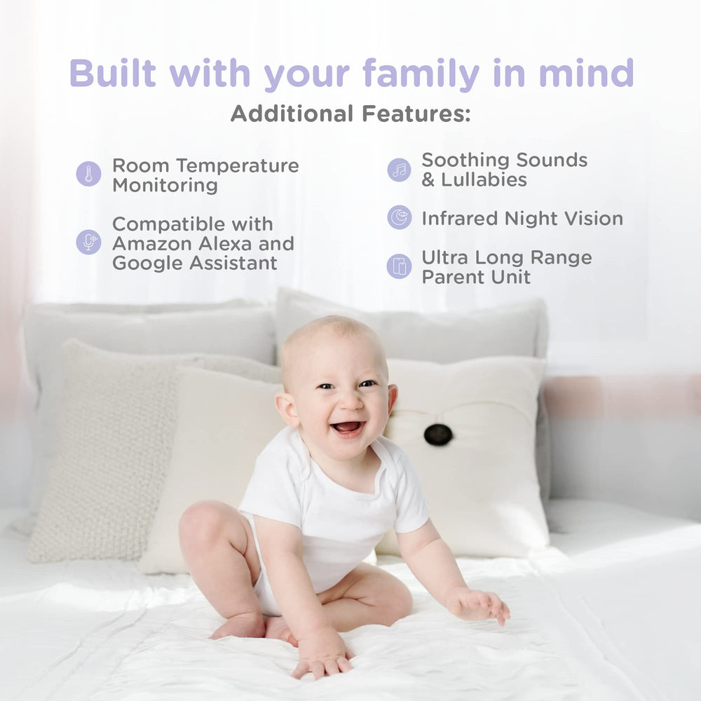 HUBBLE CONNECTED Nursery Pal Glow+ alerts for sound, motion, and temperature