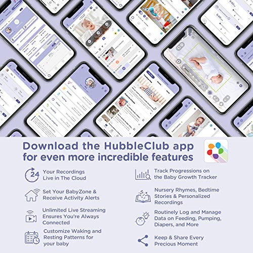 Hubble Connected Nursery Pal night vision view in low light