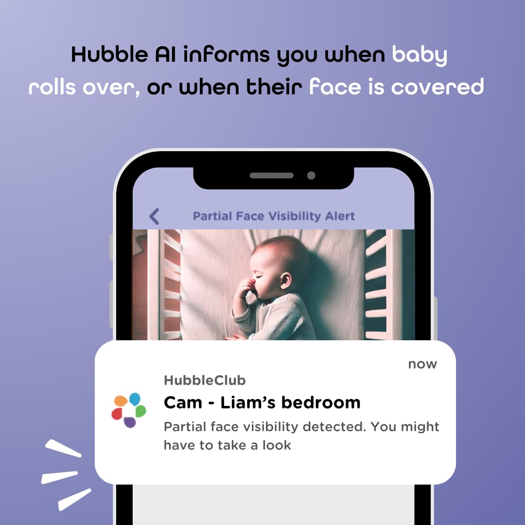 Hubble Connected SkyVision 7-color night light supports soothing routines.