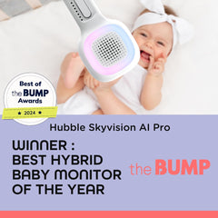 Hubble Connected SkyVision crib mount enables stable overhead viewing.