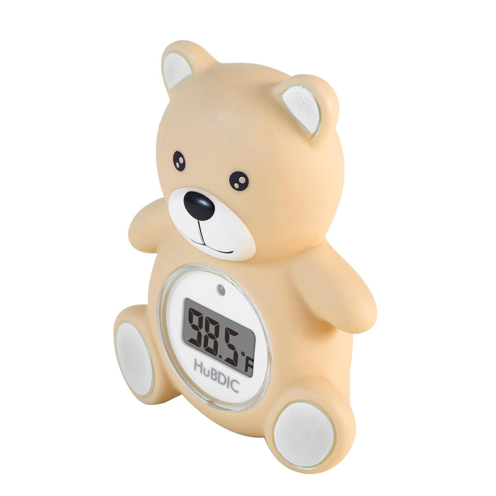 Hubibaby water temperature display for bath time in khaki.