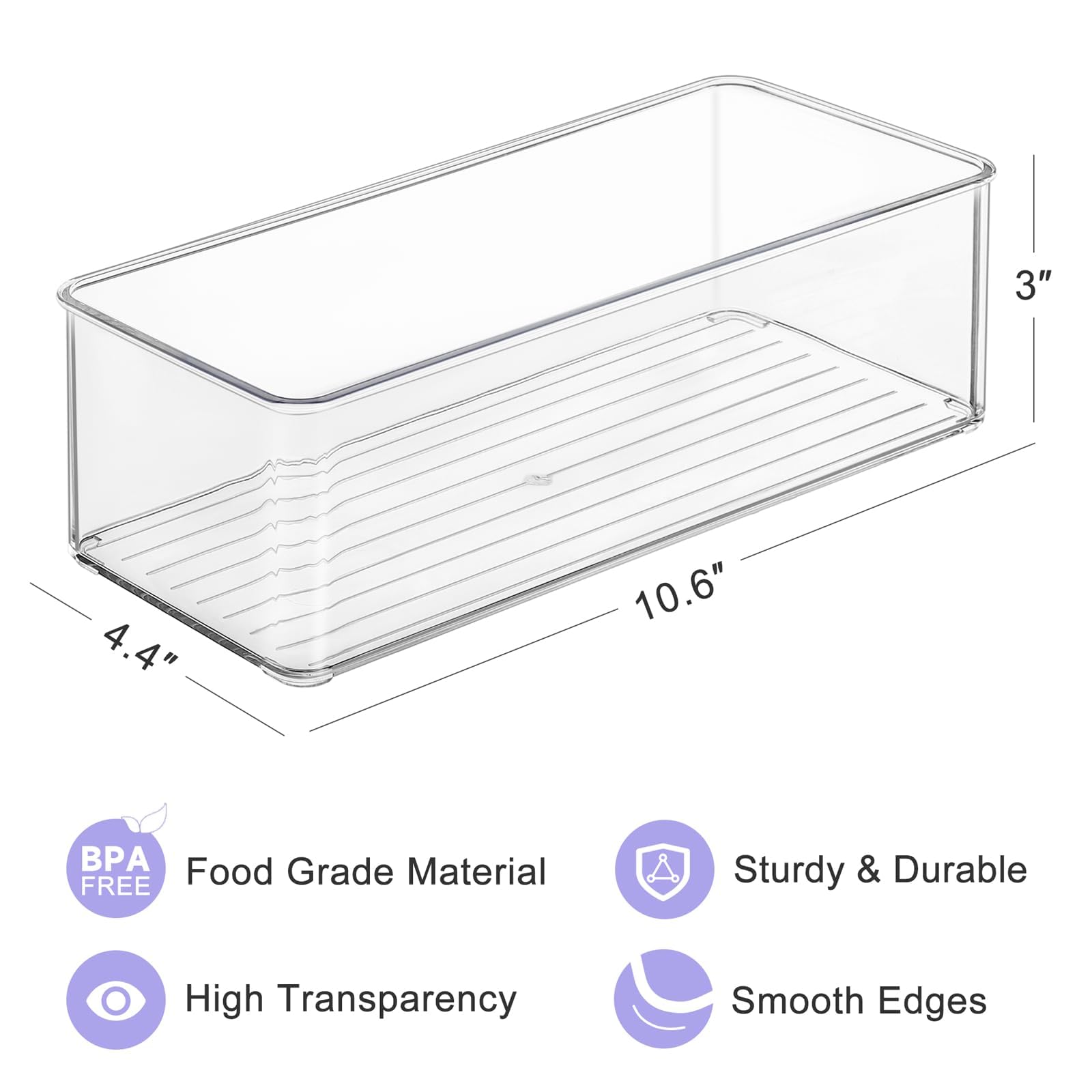 Hudgan plastic freezer organizer bins helping maximize cold storage.
