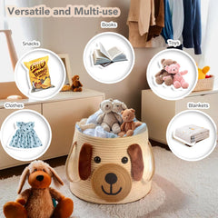 Hugaboom animal nursery decor basket adds rustic charm