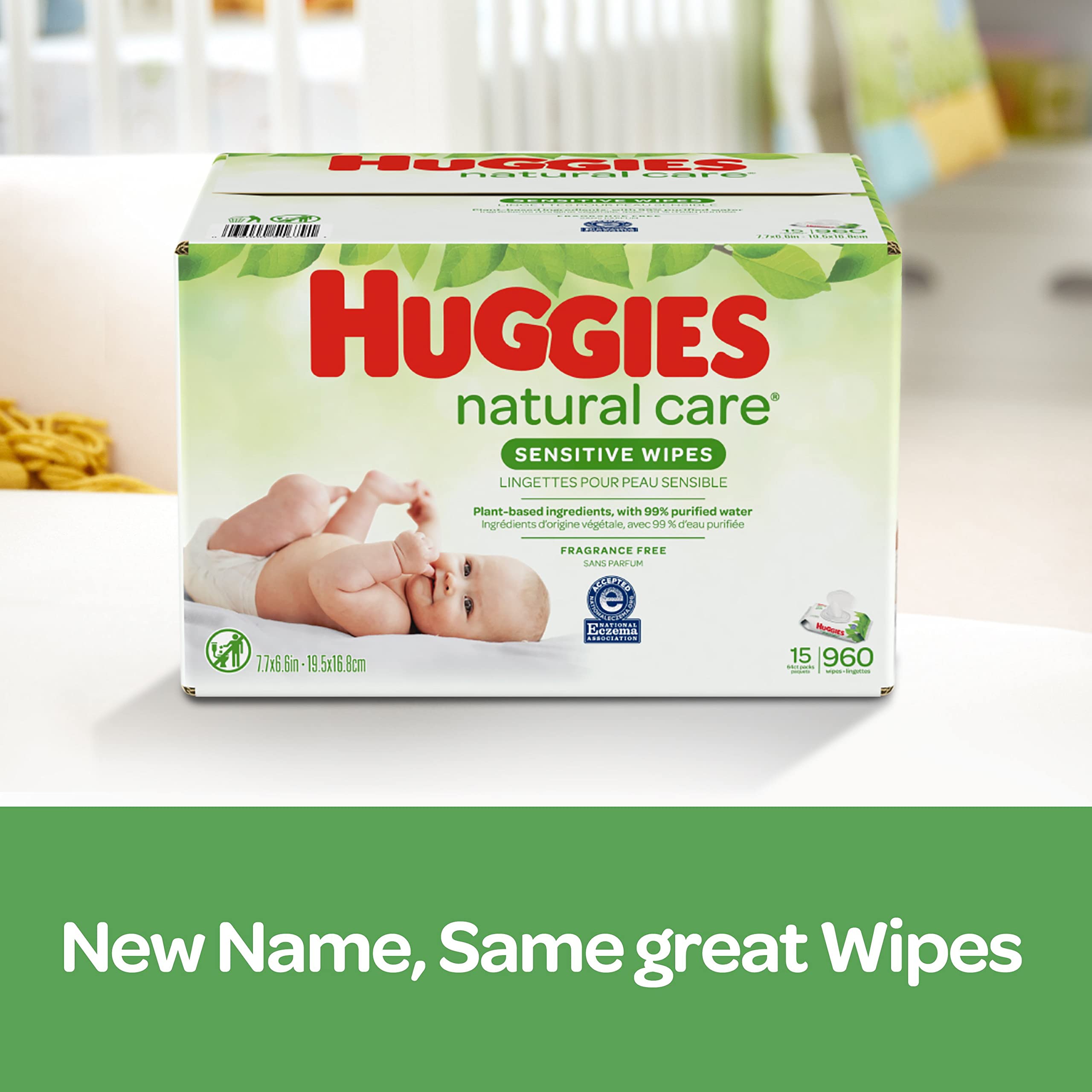 Huggies wipes with aloe and vitamin E for gentle skin care