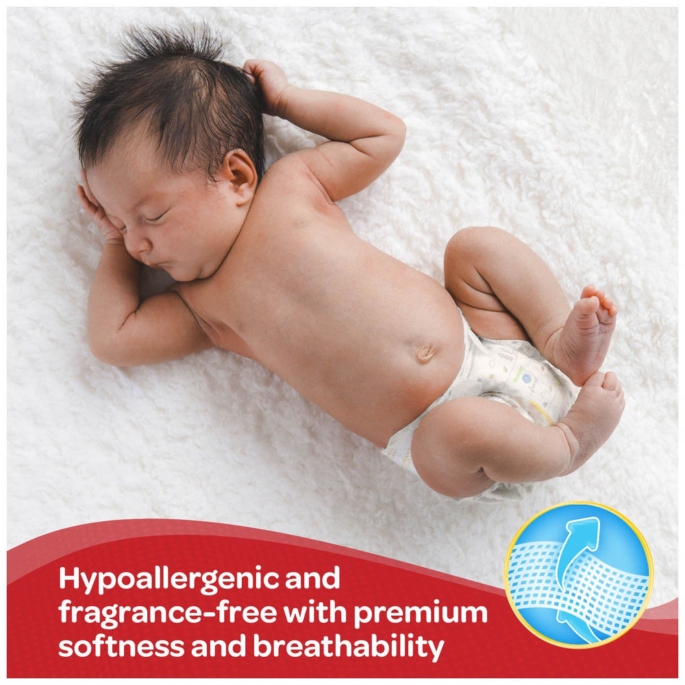 Huggies Gentle Care Preemies breathable outer cover keeps baby cool.