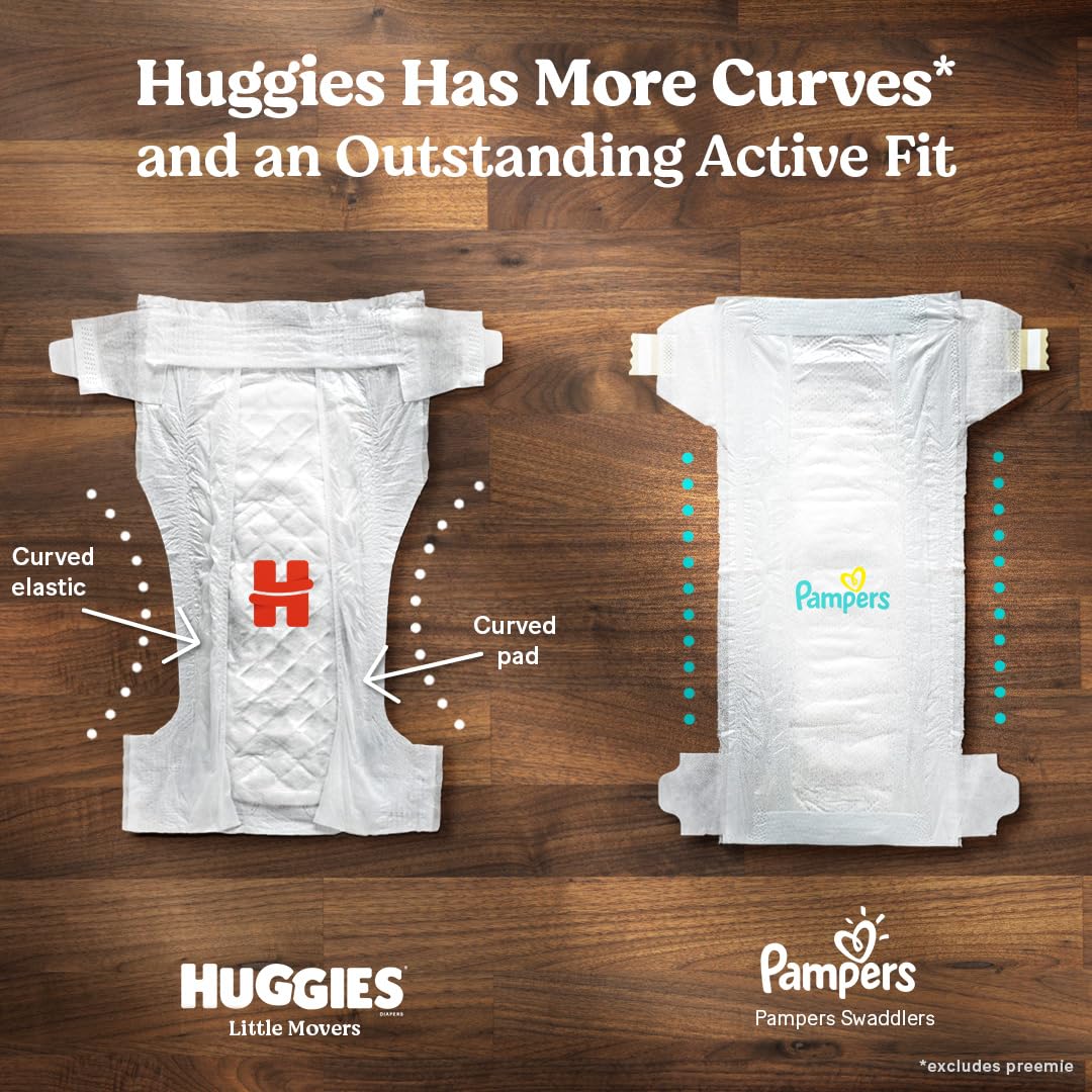 Huggies Little Movers contoured leg edges reduce red marks during movement