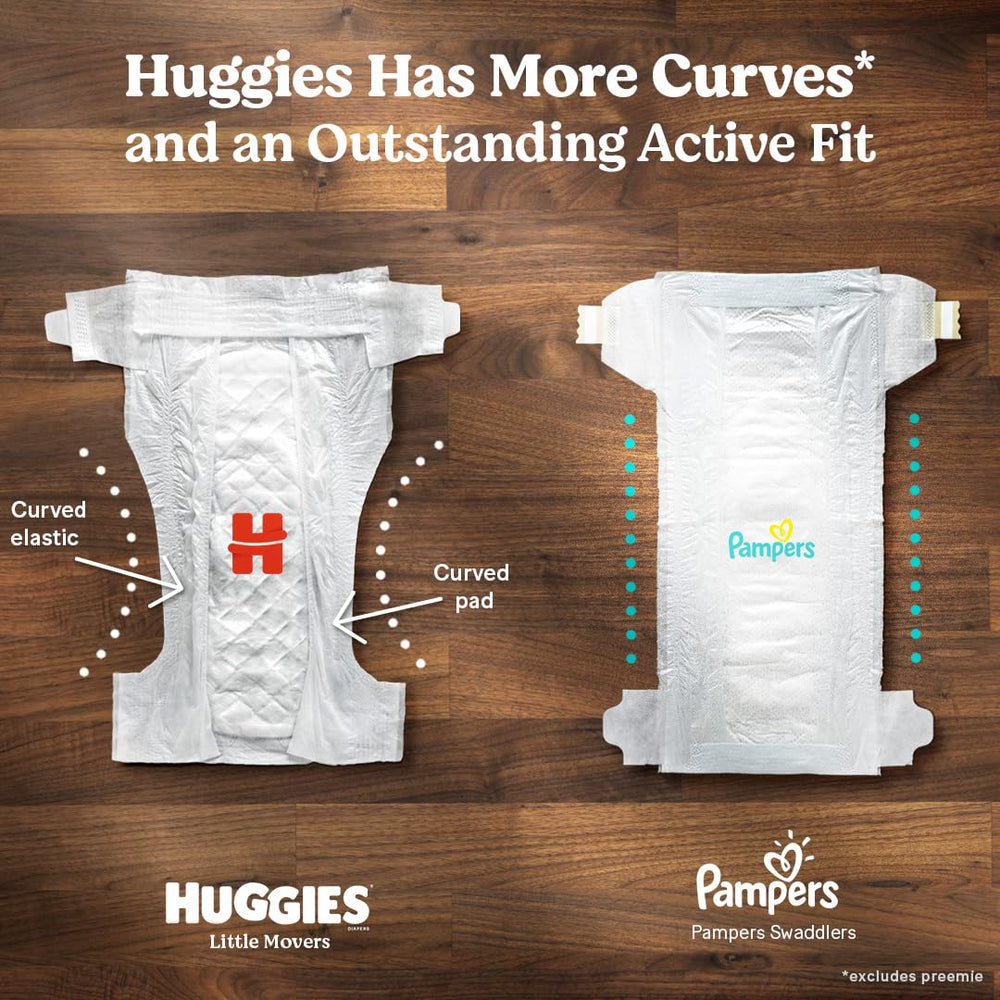 Huggies Little Movers contoured leg edges reduce red marks during movement