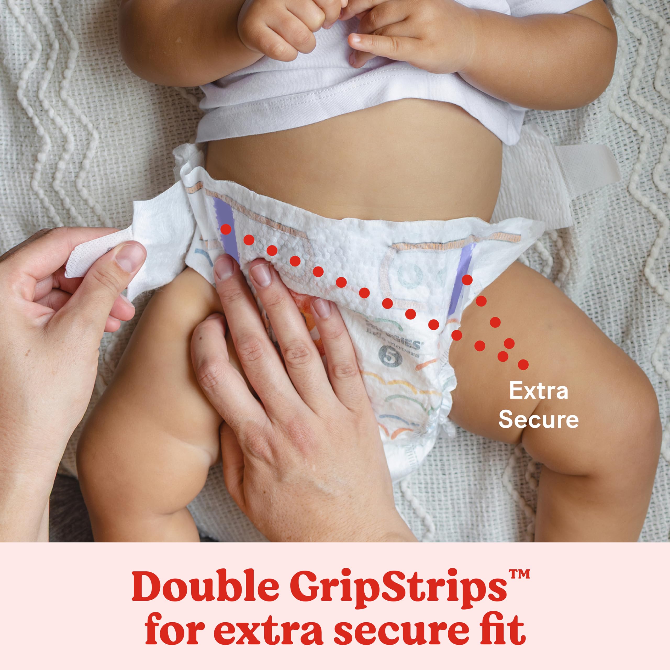 Huggies Little Movers curved stretch-fit demonstrates secure movement during active play