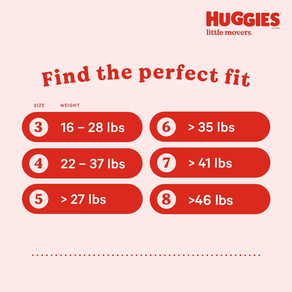 Huggies Little Movers fragrance-free design for sensitive skin comfort