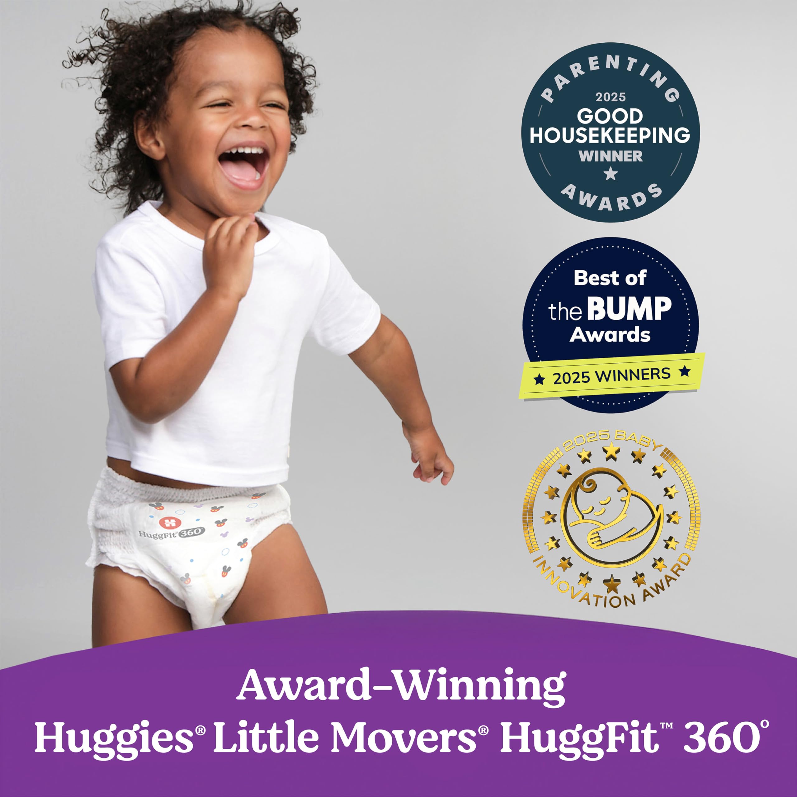Huggies Little Movers HuggFit 360° diaper free from parabens and phthalates