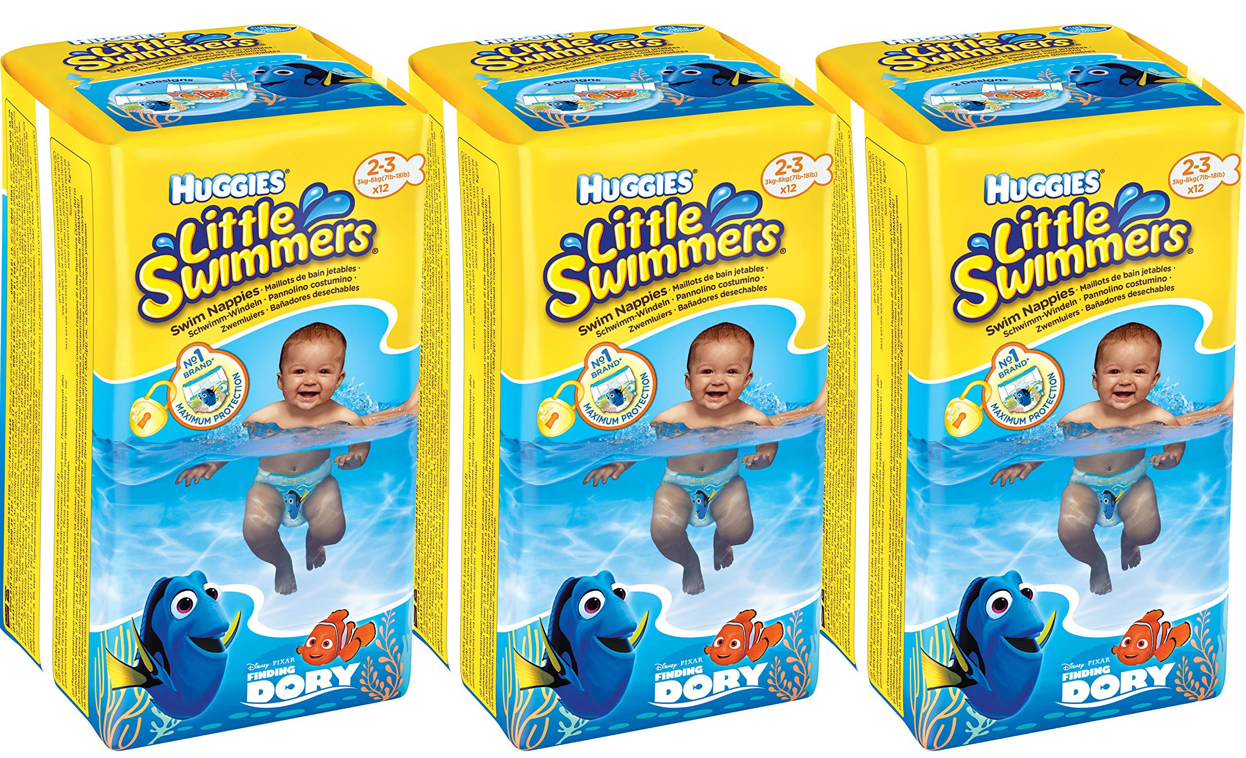 Huggies Little Swimmers XS swim diaper with water-friendly fit for pool play.