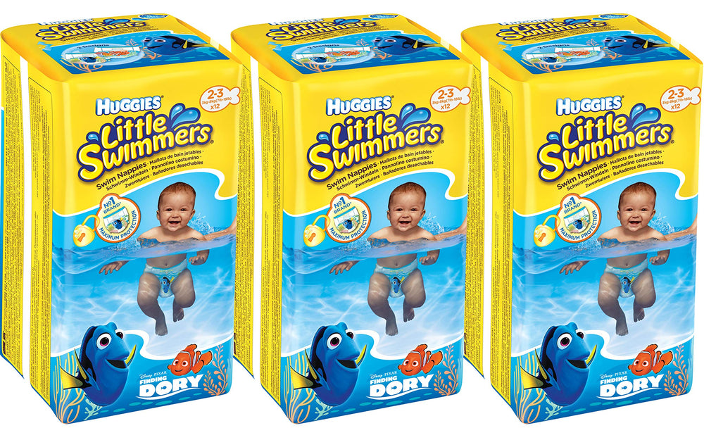 Huggies Little Swimmers XS swim diaper with water-friendly fit for pool play.