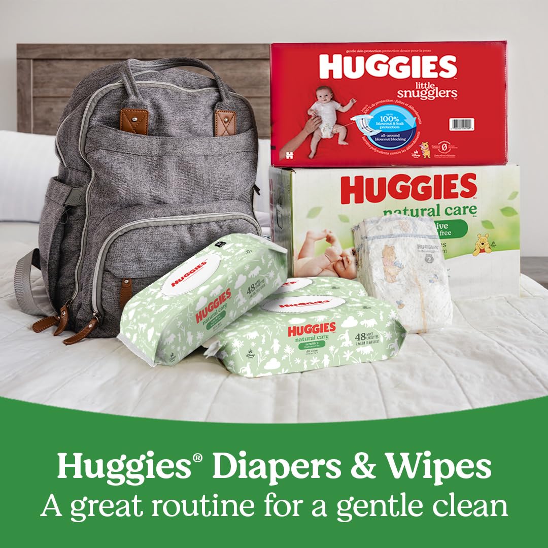 Huggies Natural Care 184-count refill pack for restocking.
