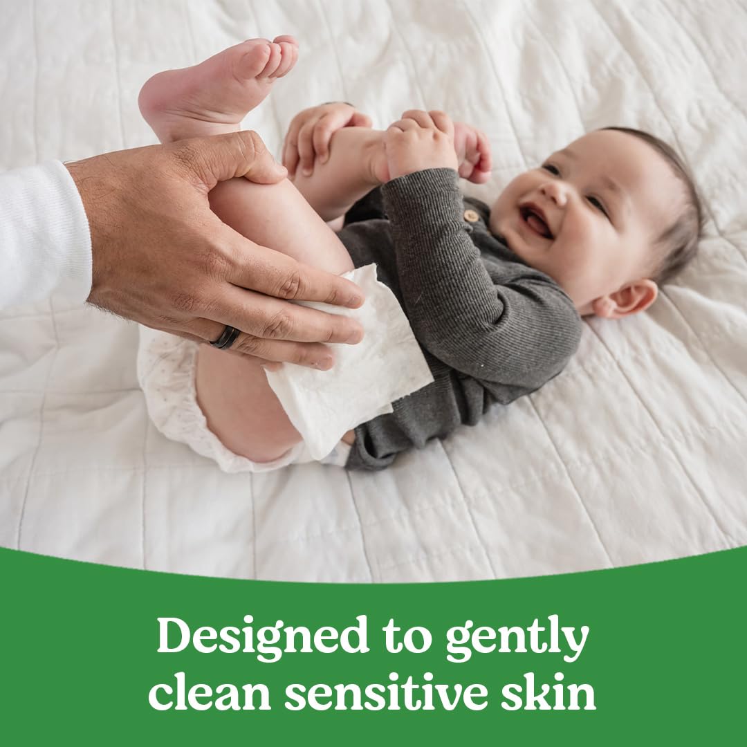 Huggies Natural Care Sensitive Wipes texture close-up showing soft fibers.
