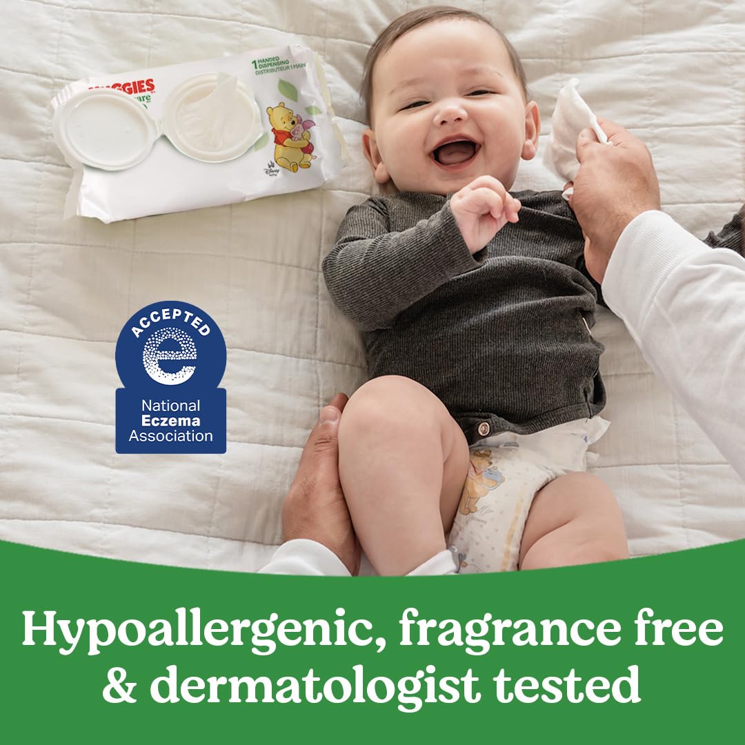 Huggies Natural Care Unscented label highlights fragrance-free option.