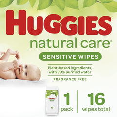 Huggies unscented wipes with soft texture for quick cleanups