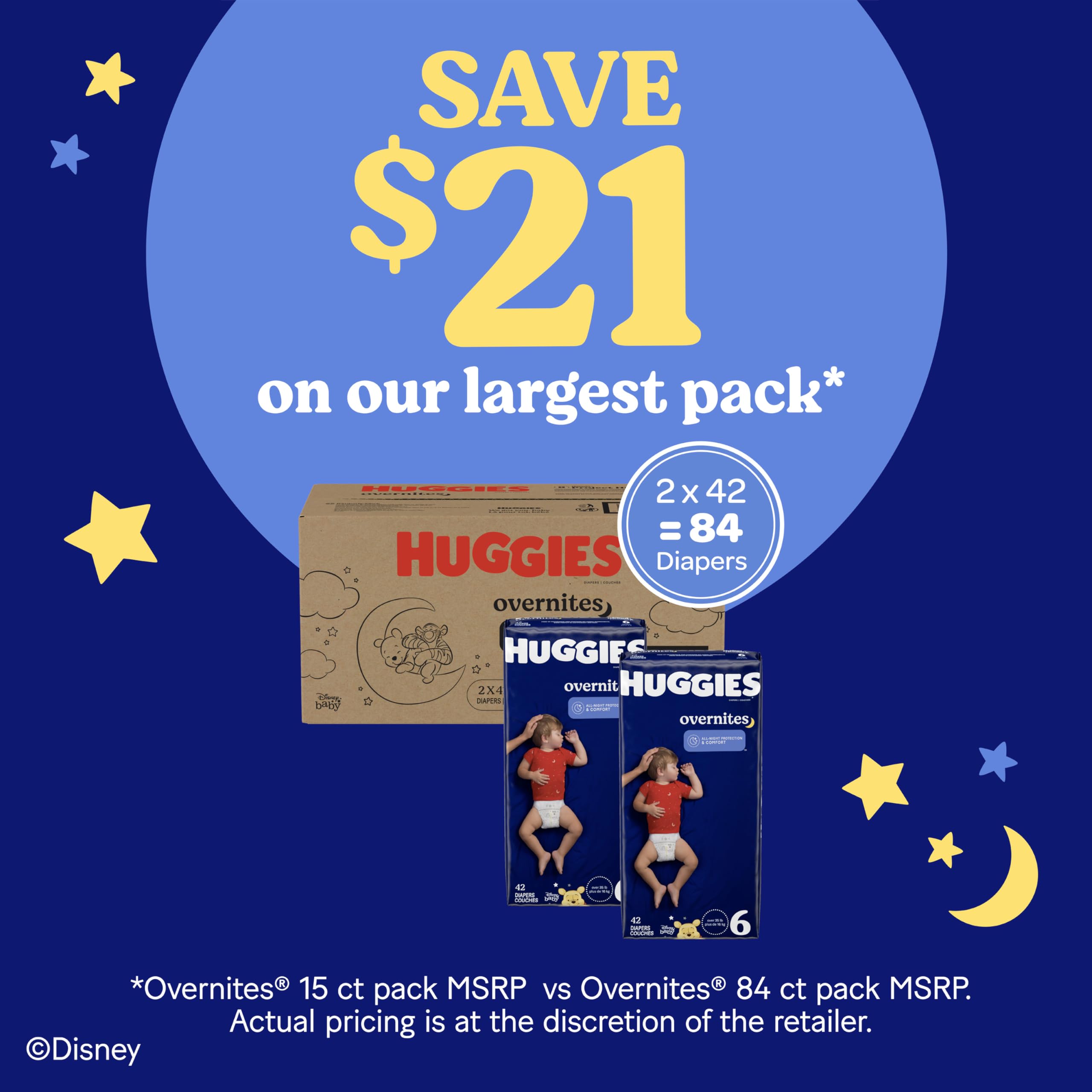 Huggies Overnites DryTouch liner keeps skin dry overnight.
