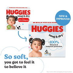 Huggies Snug & Dry CloudSoft layers deliver softness for delicate baby skin