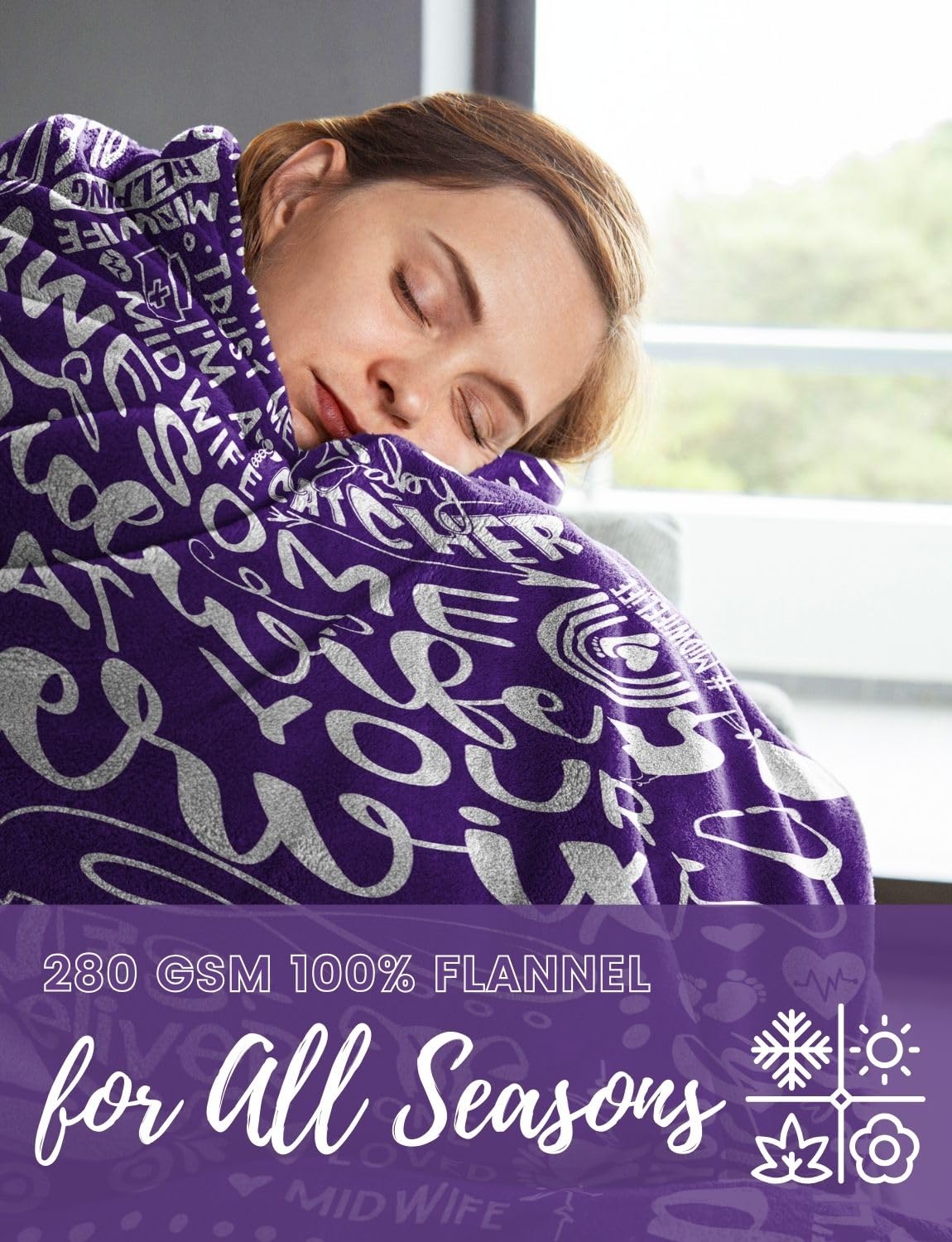Huglanket soft flannel material feels cozy and skin-friendly.