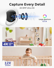 Hugolog auto-focus tracking baby monitor delivers real-time monitoring with smooth following.