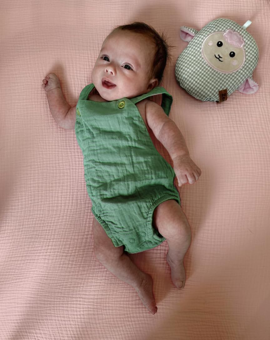 Hugs and Llamas breathable muslin crib sheet promotes air circulation for comfort