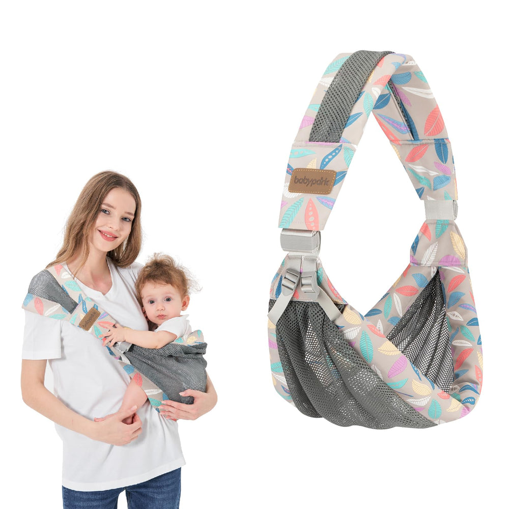 Huifen adjustable one-shoulder baby carrier in blue for hands-free bonding