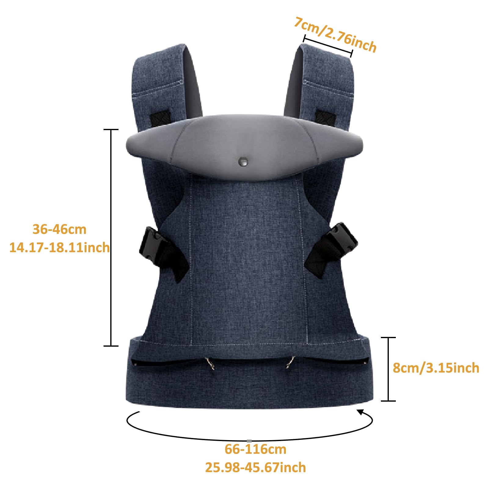 Huifen carrier includes saliva towel for quick cleanups on the go.