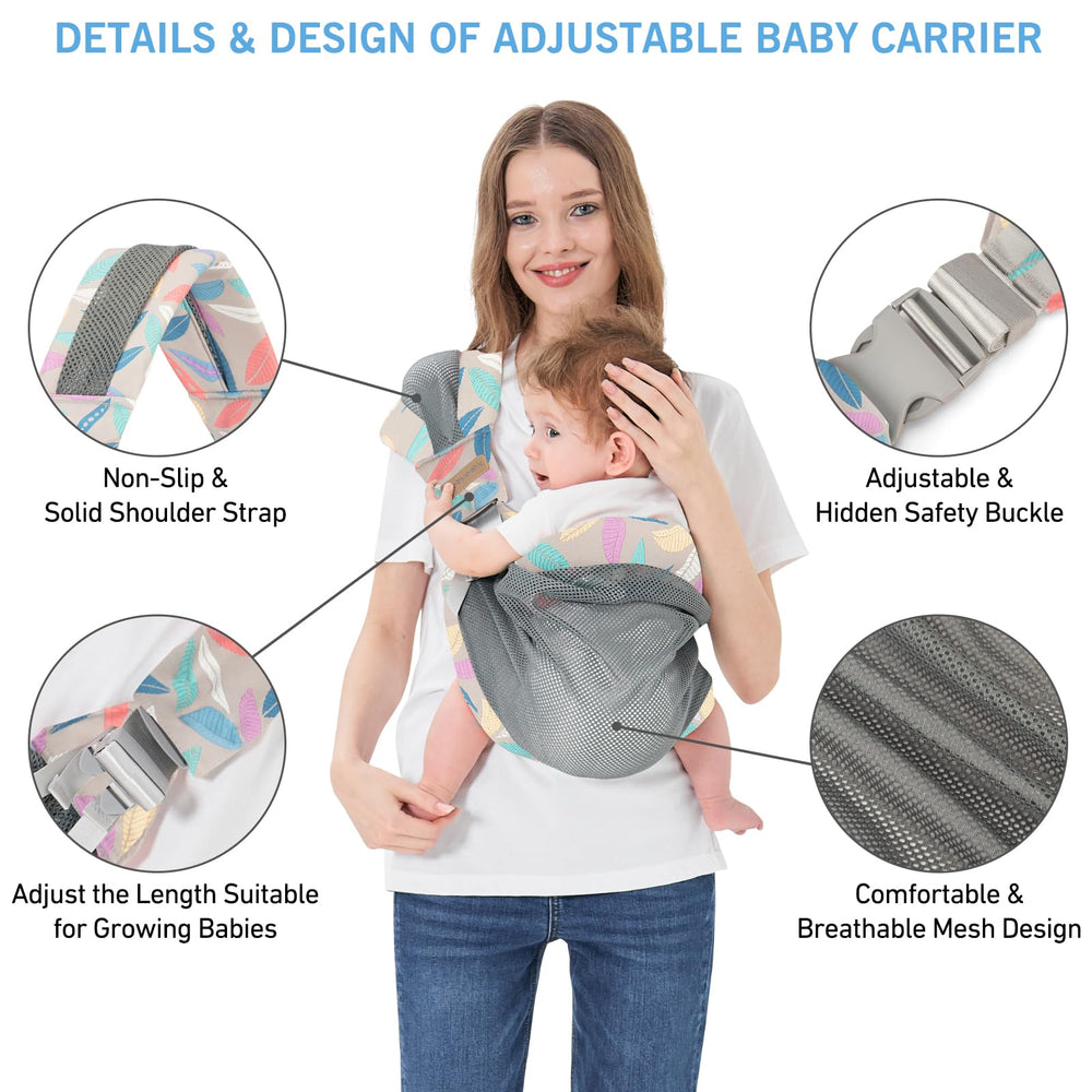 Huifen ergonomic M-hip design distributes baby's weight for comfortable wear