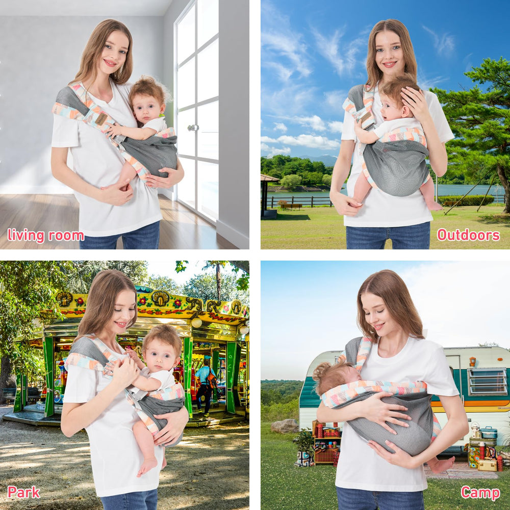 Huifen lightweight carrier in use, ideal for everyday adventures with baby.