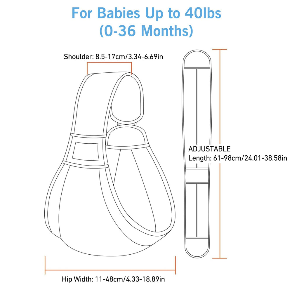 Huifen newborn-to-toddler size range supports baby growth from 6 to 40 pounds