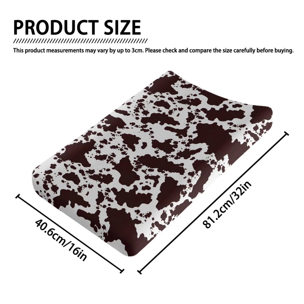 huisefor removable bassinet mattress sheet brown cow print cover for easy care