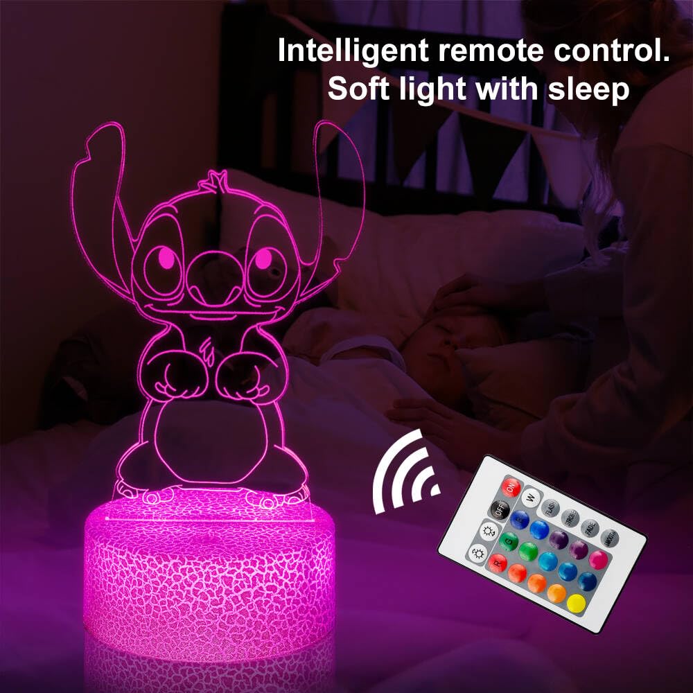 HUITANQIAN 3D Night Light acrylic panel creates vivid illusory effects for bedtime