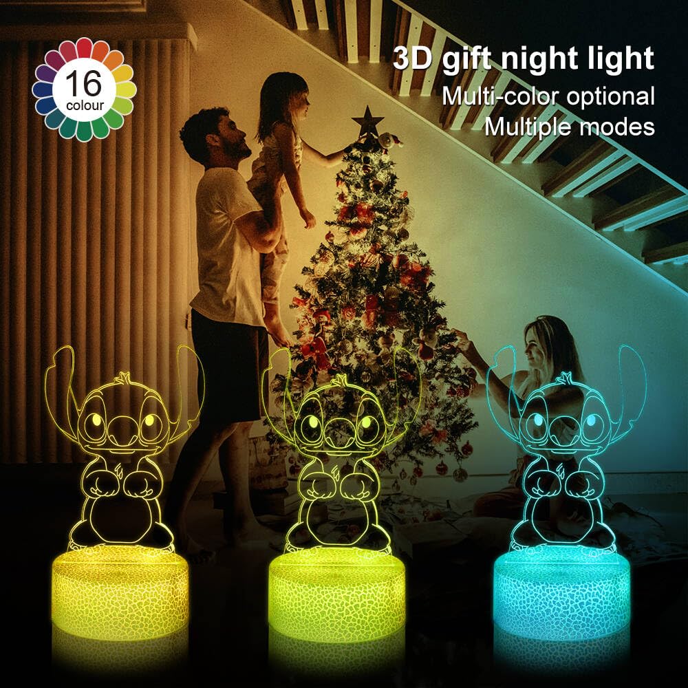 HUITANQIAN 3D Night Light bedroom decor brightens kids' spaces and play areas
