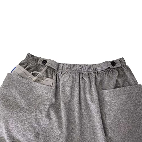 HUKSOSE nephrostomy shorts large capacity pocket secures the bag discreetly.
