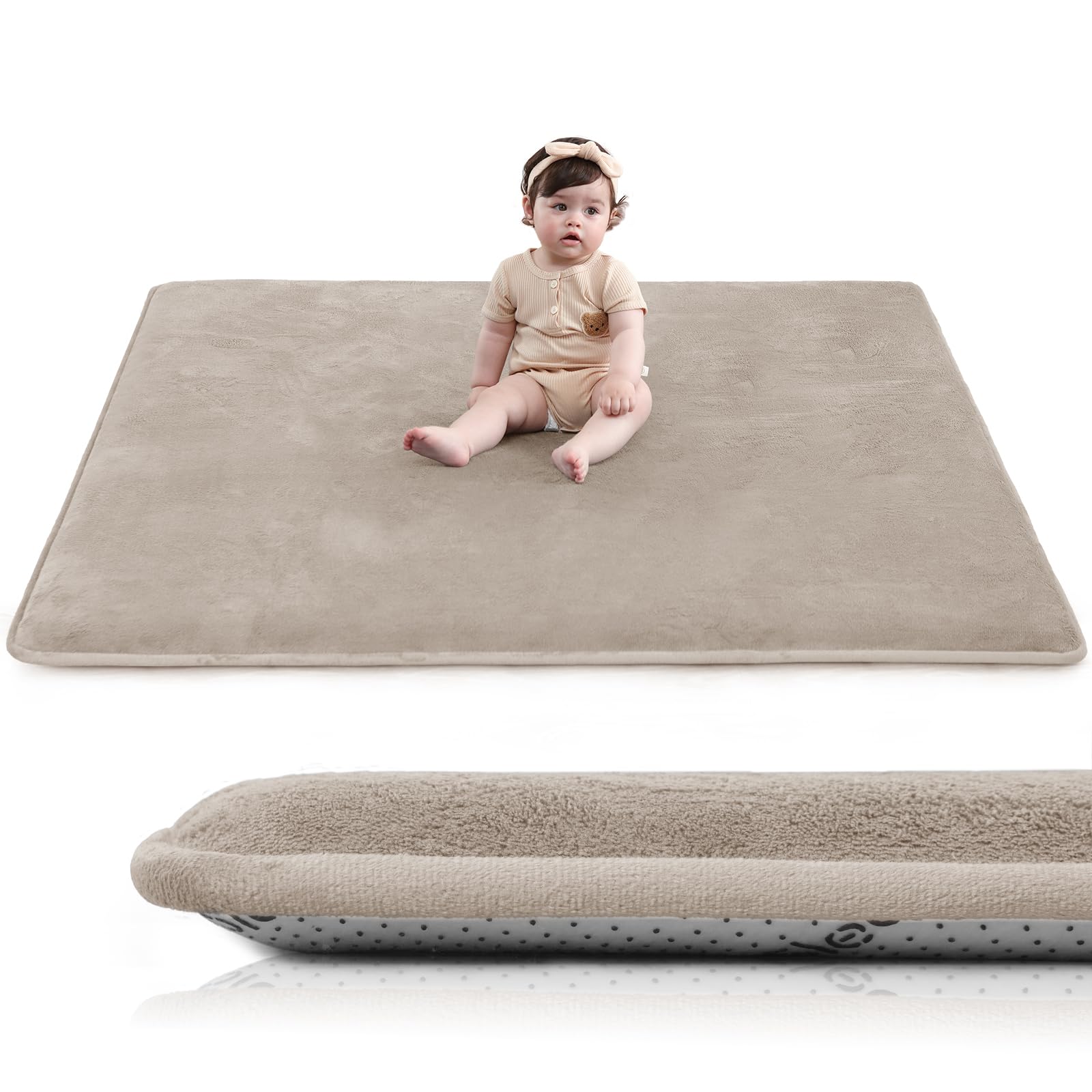 Huloo Sleep memory foam playmat cushions tummy time and play sessions.