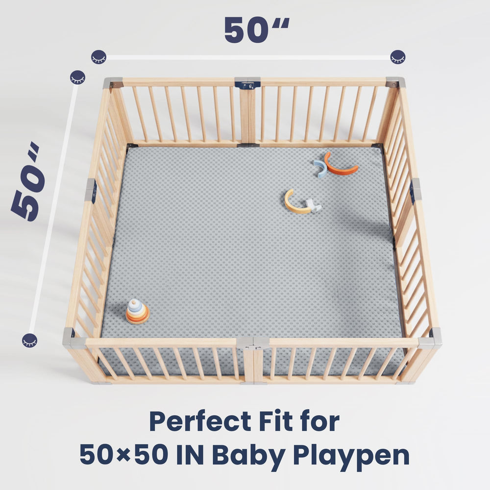 Huloo Sleep 3D Minky dot adds tactile comfort for calm tummy time.
