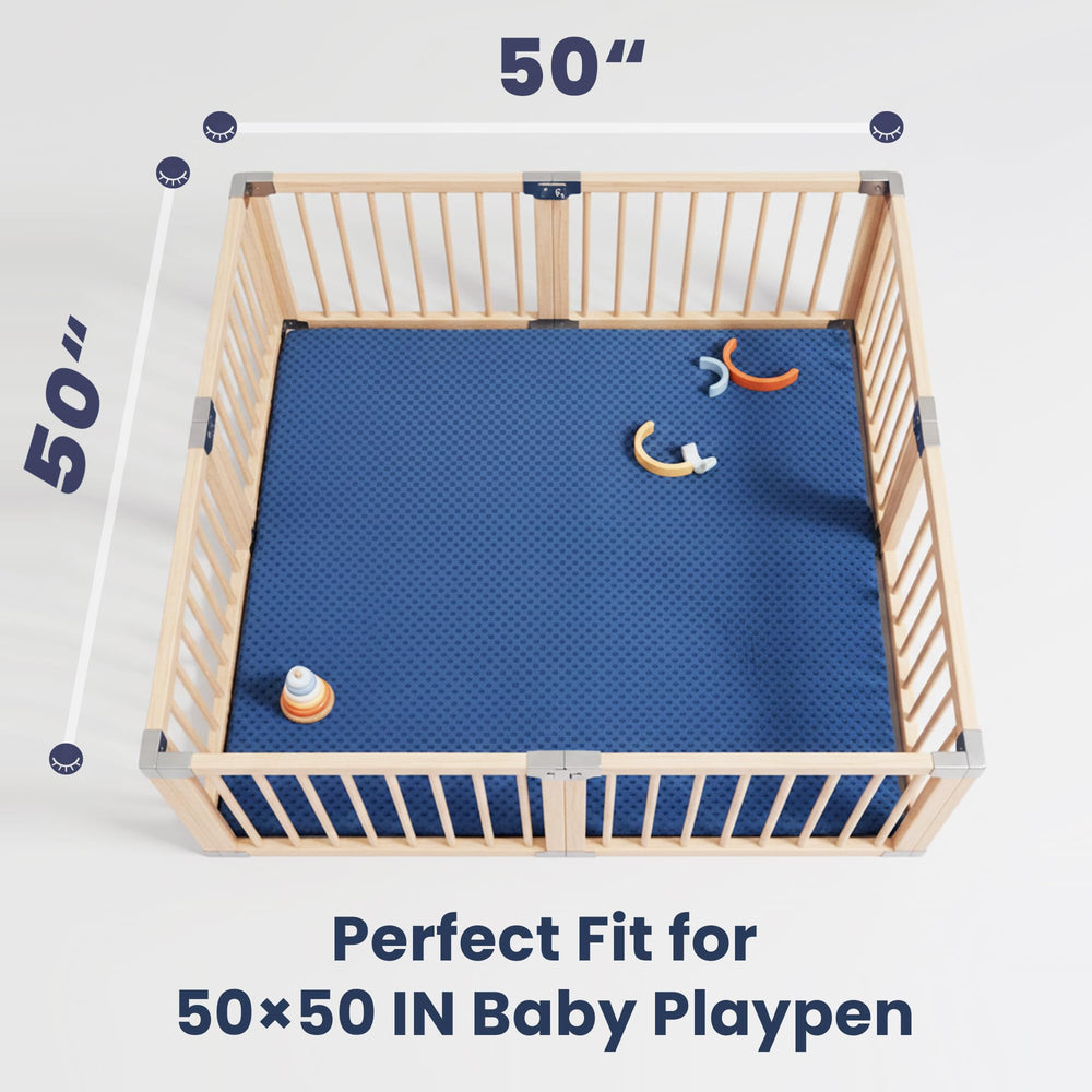 Huloo Sleep mat non-slip grip keeps it in place during crawling and tummy time