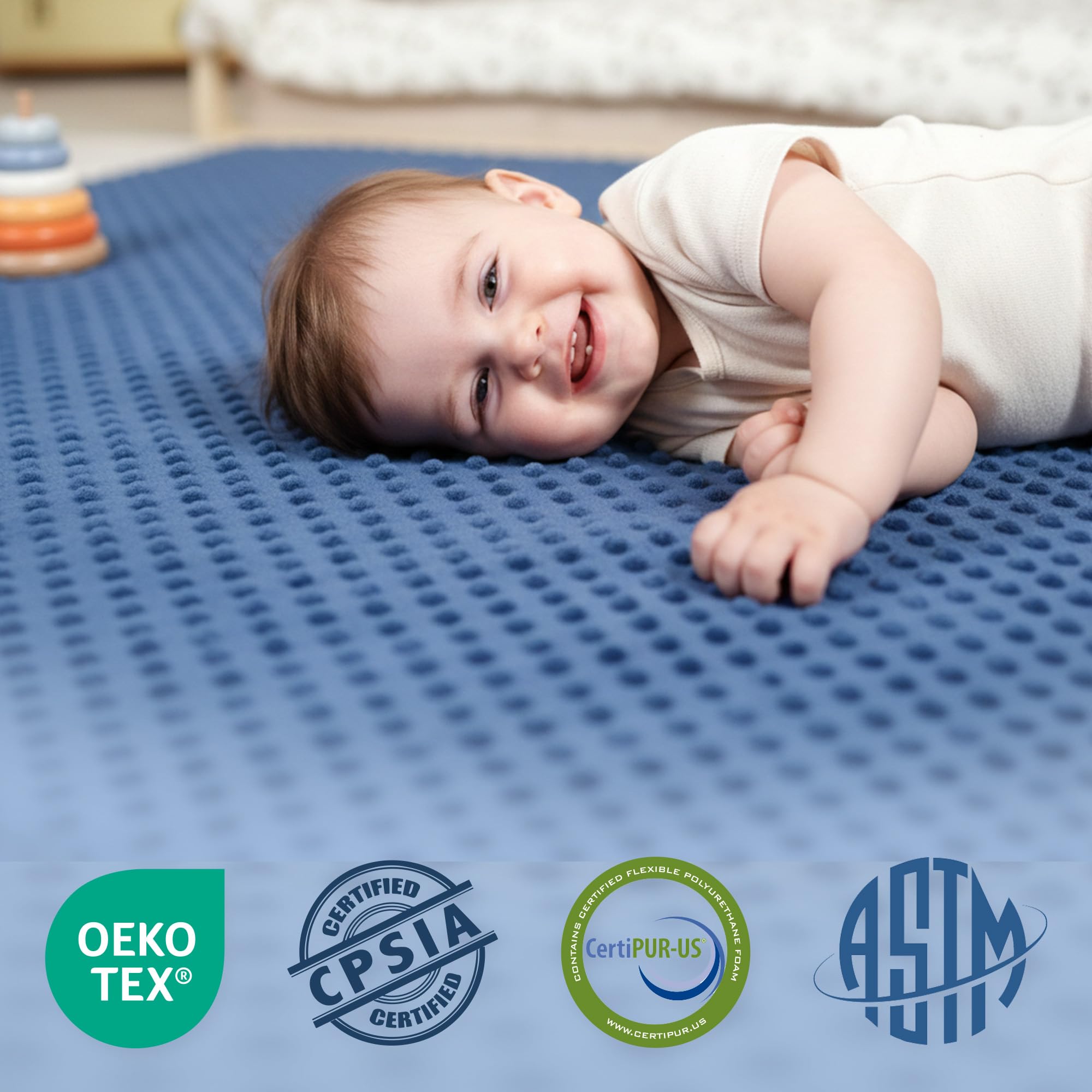 Huloo Sleep safety mat with OEKO-certified non-toxic materials