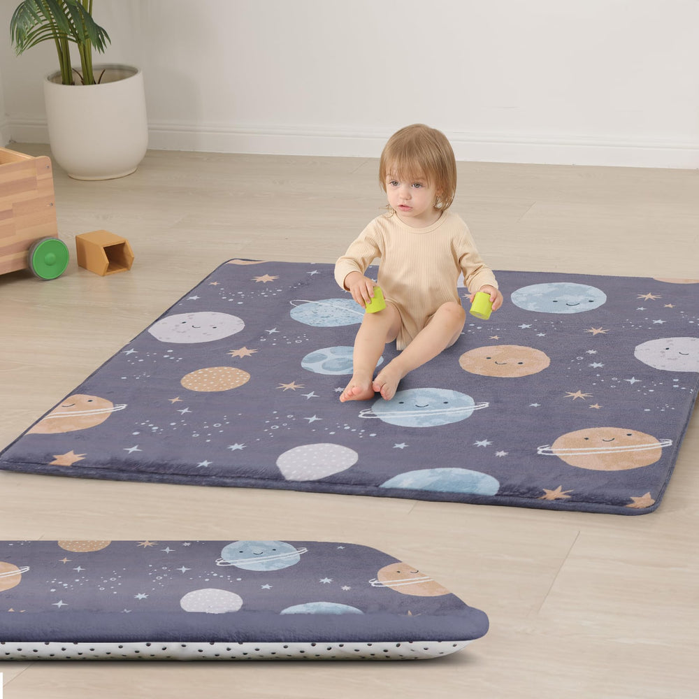 Huloo Sleep baby play mat with 1.3-inch cushioning for comfy crawls
