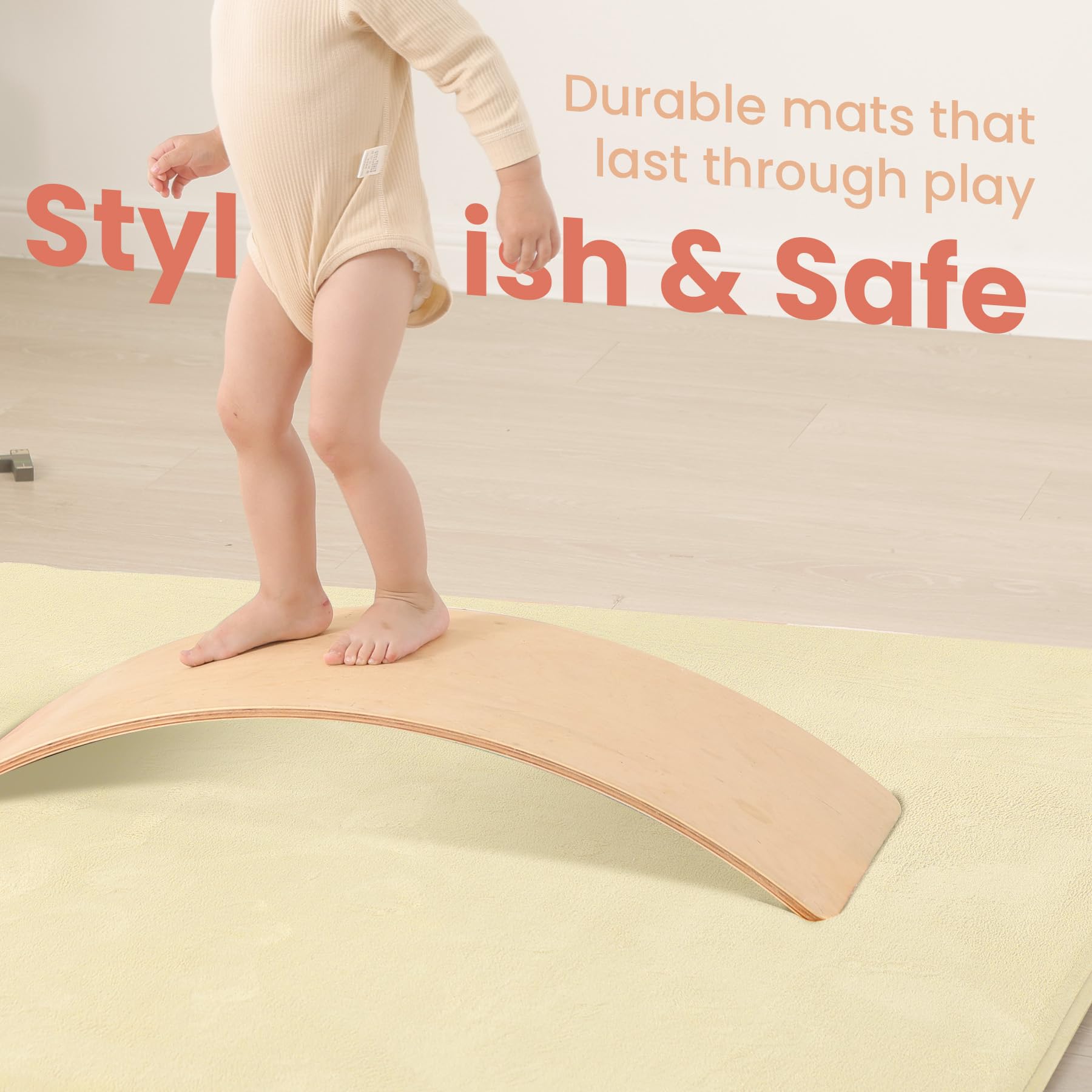 Huloo Sleep 50x50 inch mat provides large play area for toddlers.