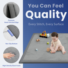 Large 79x79 inch Huloo Sleep mat offering ample play space