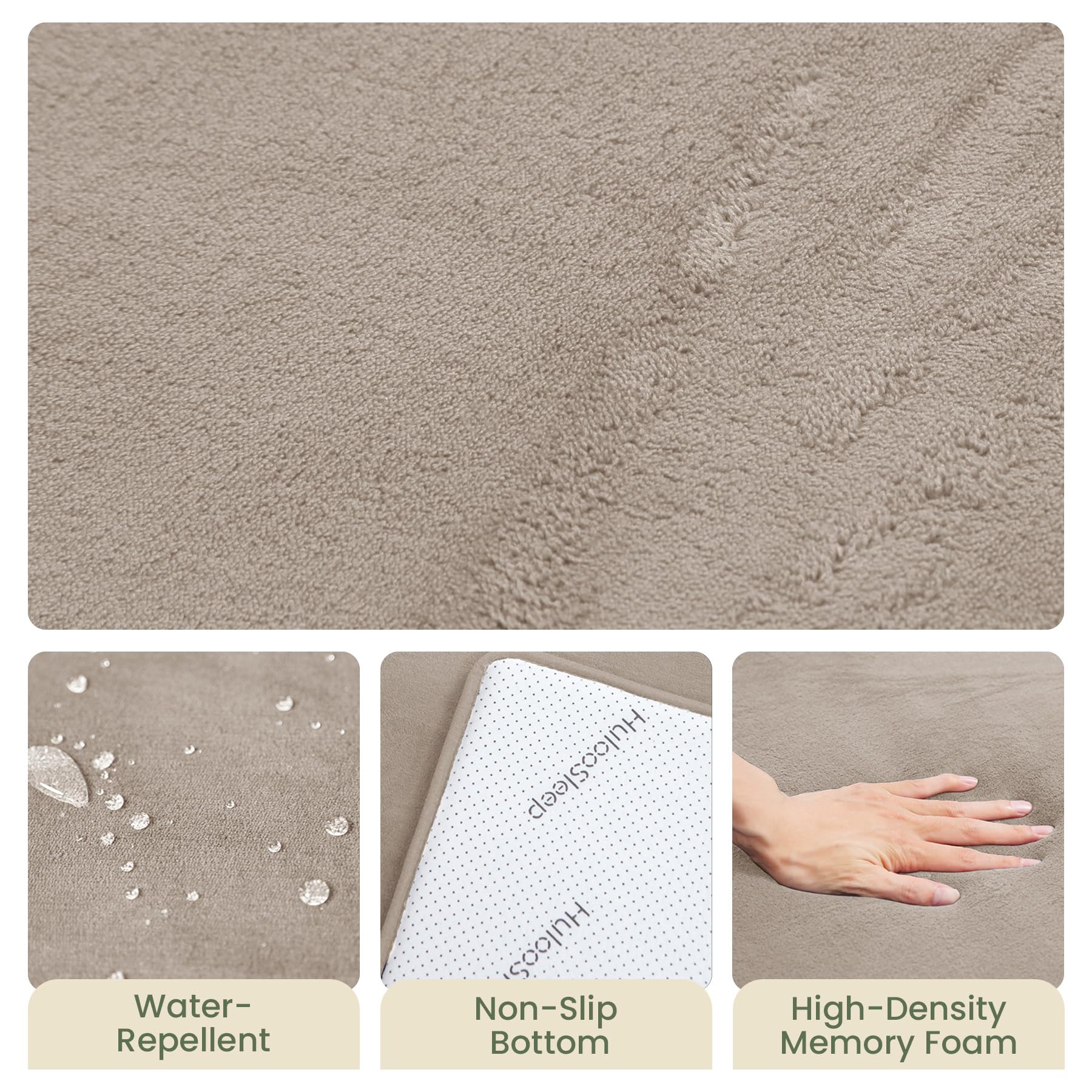 Huloo Sleep beige color closeup highlighting versatile play mat