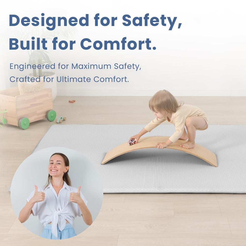 Huloo Sleep large 39x59 mat offers ample play area.