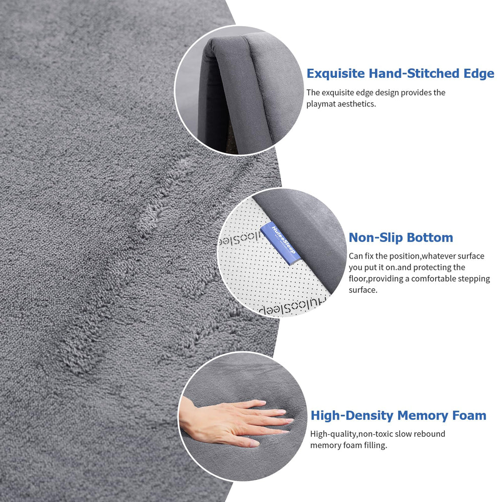 Huloo Sleep Baby Play Mat compatible with floor heating for cozy rooms.