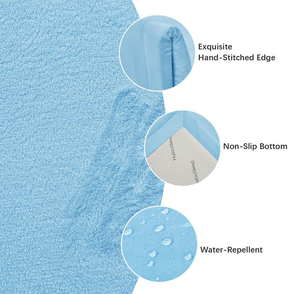 Huloo Sleep Baby Play Mat close-up on foam structure for comfort and support.
