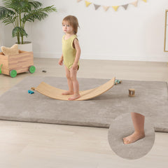Huloo Sleep mat shows thick 1.3-inch foam for cushioned landings.