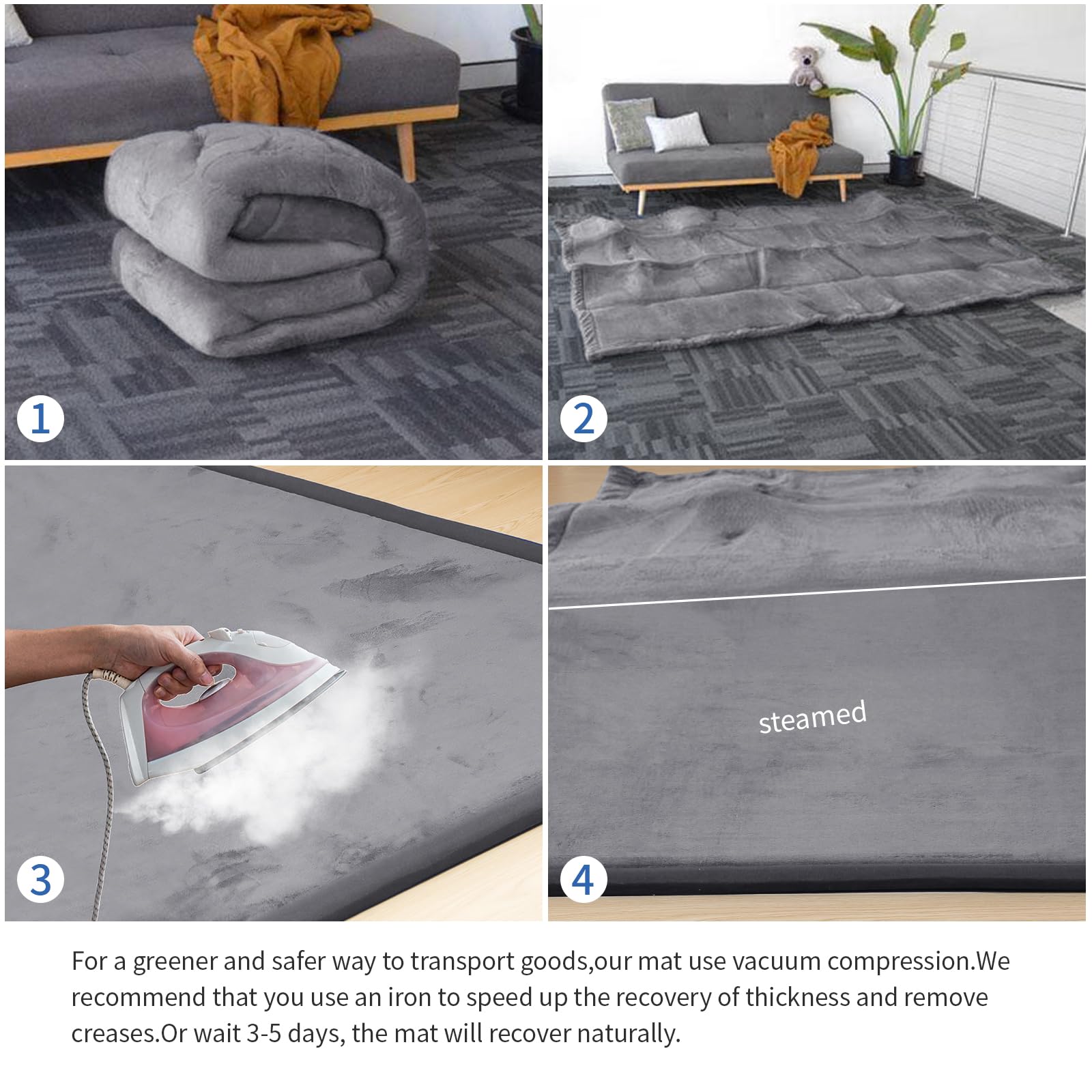 Huloo Sleep Baby Play Mat folds for simple storage when not in use.