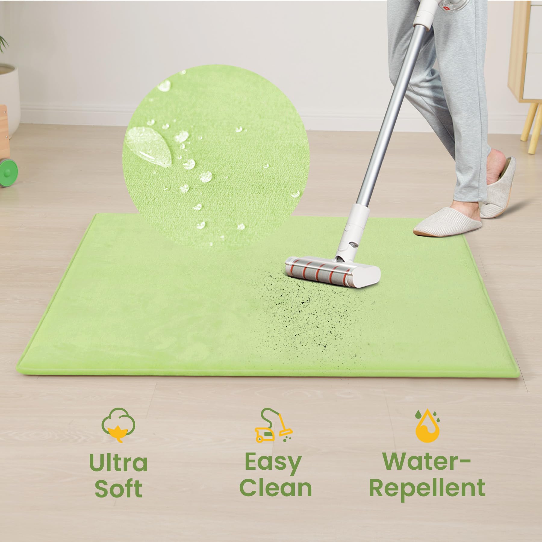 Huloo Sleep mat indoors shown in a bright play space