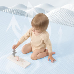 Huloo Sleep baby play mat non-slip back keeps play area secure
