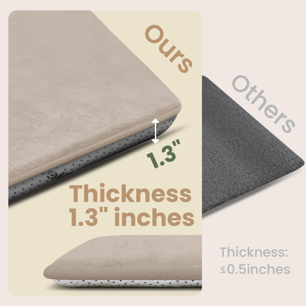 Huloo Sleep non-slip backing closeup staying put on hardwood floors